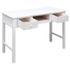 vidaXL Desk White Solid Paulownia wood, plywood Medium Desk