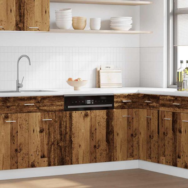 vidaXL Dishwasher Panel Old wood Engineered wood