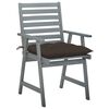 vidaXL Patio Dining Chairs with Cushions 3 pcs Solid Acacia Wood (312416+314921)