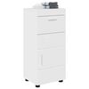 vidaXL Bathroom Cabinet Set with Drawer TULUM High Gloss White
