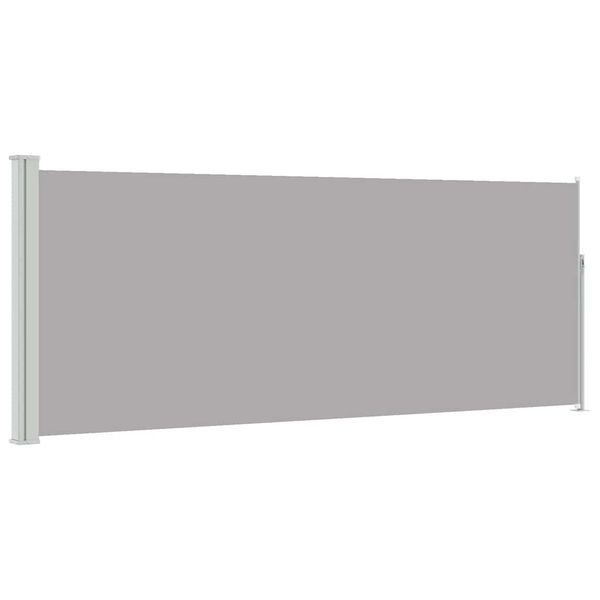 vidaXL Side Awning Grey 100% polyester fabric with PU coating