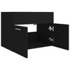 vidaXL Sink Cabinet Black Engineered Wood Medium Sink Cabinet