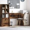 vidaXL Desk Smoked Oak 31.50 x 15.75 x 29.92 in
