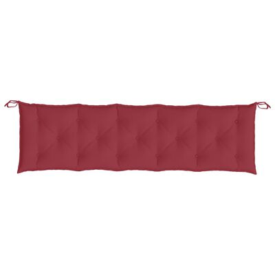 vidaXL Garden Bench Cushions 2pcs Wine Red 70.9"x19.7"x2.8" Oxford Fabric