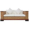 vidaXL Sofa Set Brown Natural rattan Large Removable Covers Sofa Set