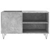 vidaXL Record Cabinet Concrete Grey Engineered Wood, Iron Medium
