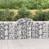vidaXL Gabion Basket Set of 40 Silver Galvanized Iron Decorative Inlays