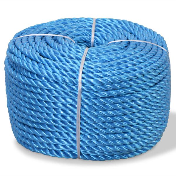 vidaXL Twisted Rope Polypropylene 0.24 " 1640.4 ' Blue