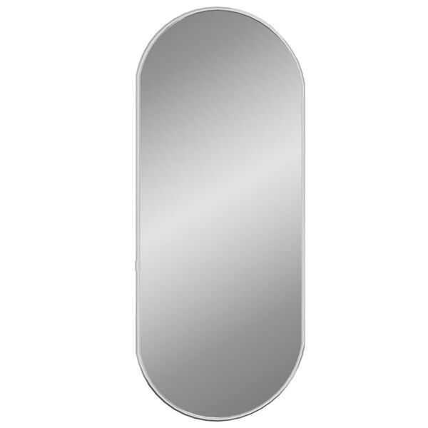 vidaXL Wall Mirror Silver Glass 23.6 in x 9.8 in Wall mounting