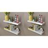 vidaXL Wall Rack Set of 4 White MDF with matte finish 23.6 in