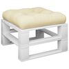 vidaXL Pallet Cushion Cream 100% polyester Medium Water-resistant