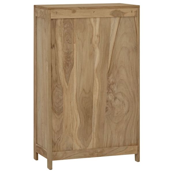 vidaXL Chest Of Drawers Natural Teak Solid teak wood, brass Medium