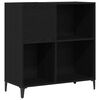 vidaXL Record Cabinet with Shelf Black Oak 33.27 x 14.96 x 35.04 in