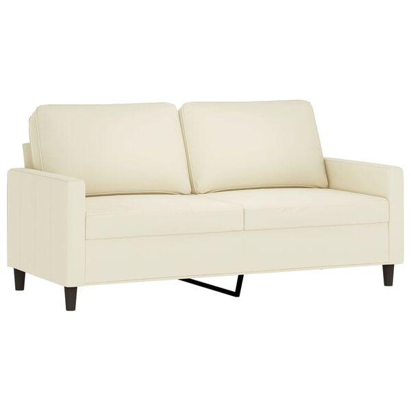 vidaXL 2-Seater Sofa Cream 55.1" Velvet