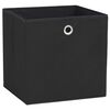 vidaXL Storage Box Pack of 4 Black Non-woven fabric (Polyethylene: 100%)