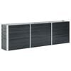 vidaXL Raised Bed Anthracite Galvanized Steel 94.5 x 15.7 x 30.3 in