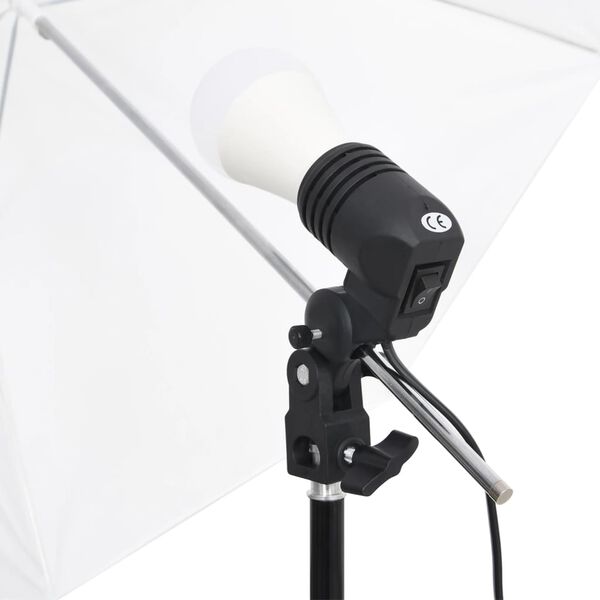 vidaXL Studio Lighting Kit with Tripods & Umbrellas