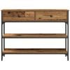 vidaXL Console Table Old Wood 72.5 x 25 x 75 cm Engineered Wood