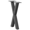 vidaXL Coffee Table Leg Set of 2 Anthracite Steel Medium Levelers