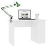 vidaXL Desk White Engineered wood Compact Desk Rectangular Modern