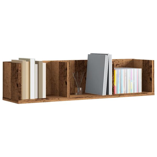 vidaXL Wall Shelf Old Wood Engineered Wood Compact Wall Mounting