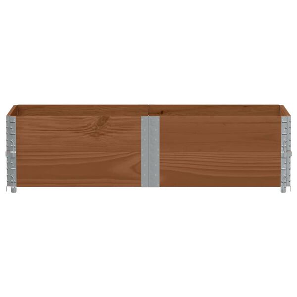 vidaXL Pallet Collars 2 pcs Brown 59.1x19.7" Solid Wood Pine