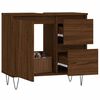 vidaXL Bathroom Cabinet Brown Oak Engineered Wood, Iron Medium