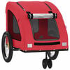 vidaXL Pet Bike Trailer Red Oxford Fabric and Iron Small Collapsible