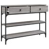 vidaXL Console Table Gray sonoma Engineered wood, metal