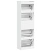 vidaXL Shoe Cabinet White Engineered wood Tall Shoe Cabinet
