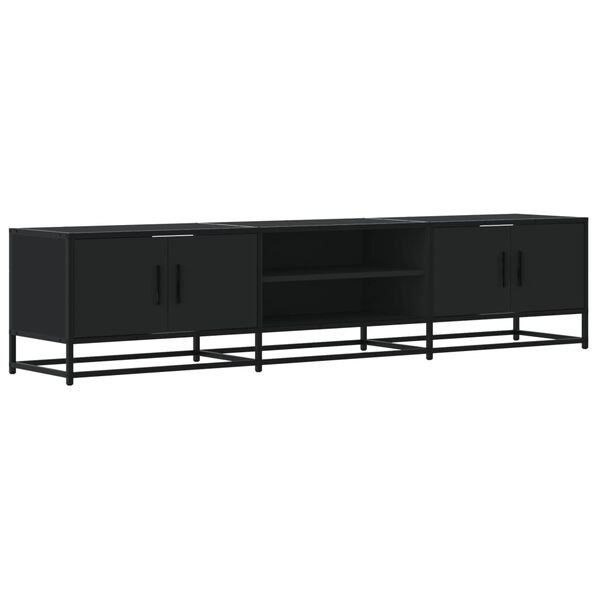 vidaXL TV Cabinet Black Engineered wood, metal Large TV Cabinet