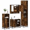 vidaXL Bathroom Furniture Set Smoked Oak Engineered wood, metal Large