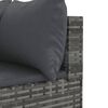 vidaXL Patio Lounge Set Gray, Anthracite PE rattan, powder-coated steel