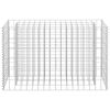 vidaXL Gabion Raised Bed Silver Galvanized Steel 35.4x11.8x23.6 in