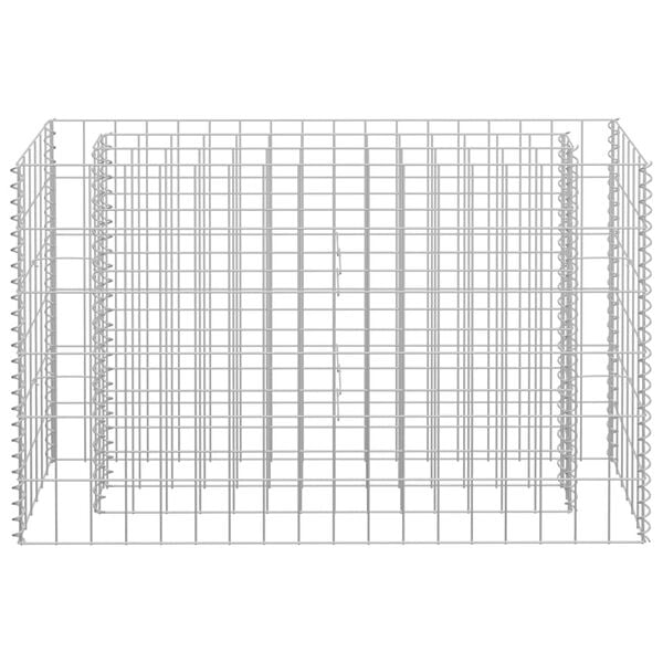 vidaXL Gabion Raised Bed Silver Galvanized Steel 35.4x11.8x23.6 in