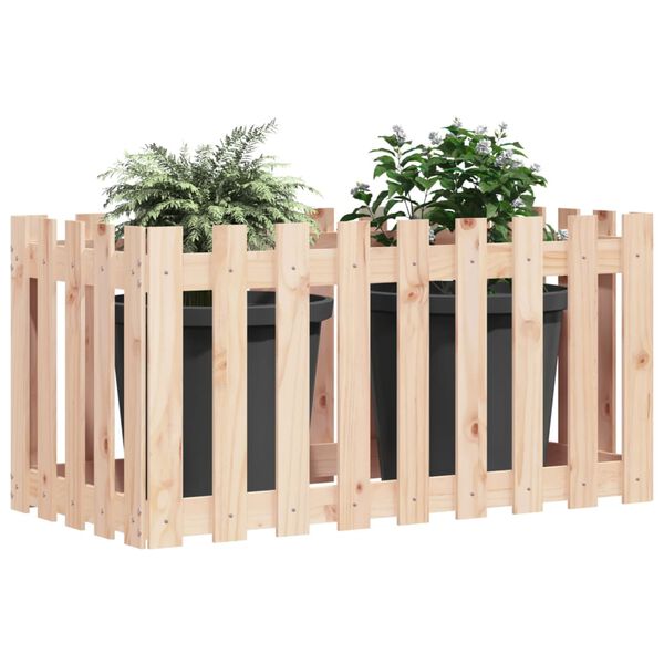 vidaXL Garden Raised Bed Natural Pine Solid Pine Wood Medium