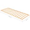 vidaXL Slatted Bed Base Natural beech wood