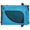 vidaXL Pet Bike Trailer Blue and Black Oxford Fabric, Iron, PVC Small