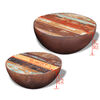 vidaXL Coffee Table Set of 2 Multicolour Reclaimed wood Small Durable
