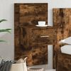 vidaXL Wall-mounted Bedside Cabinet Smoked oak Engineered wood Medium