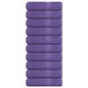 vidaXL Hand Towel Set of 10 Purple 100% Cotton 19.7 x 39.4 in