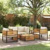vidaXL Garden Sofa Set Cream White Solid Acacia Wood Medium