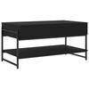 vidaXL Coffee Table Black Engineered wood, metal Medium Adjustable Feet