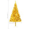 vidaXL Artificial Christmas Tree Gold PET 6.89 ft