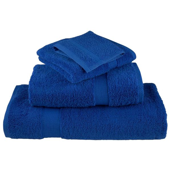 vidaXL Towel Set SOLUND Blue 100% ring-spun cotton