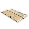 vidaXL Bed Slatted Base Beige Solid beechwood, Birch 55.1x79 in
