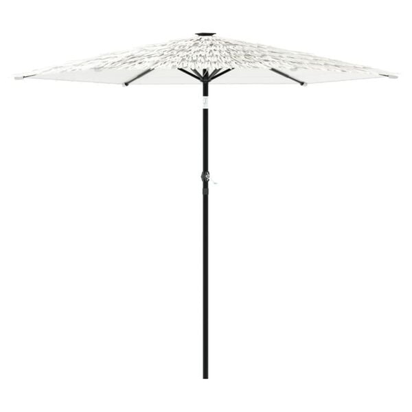 vidaXL Garden Parasol White Polyester Large Foldable Garden Parasol