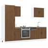 vidaXL Kitchen Cabinet Set Brown Oak Engineered wood 7 Piece Set
