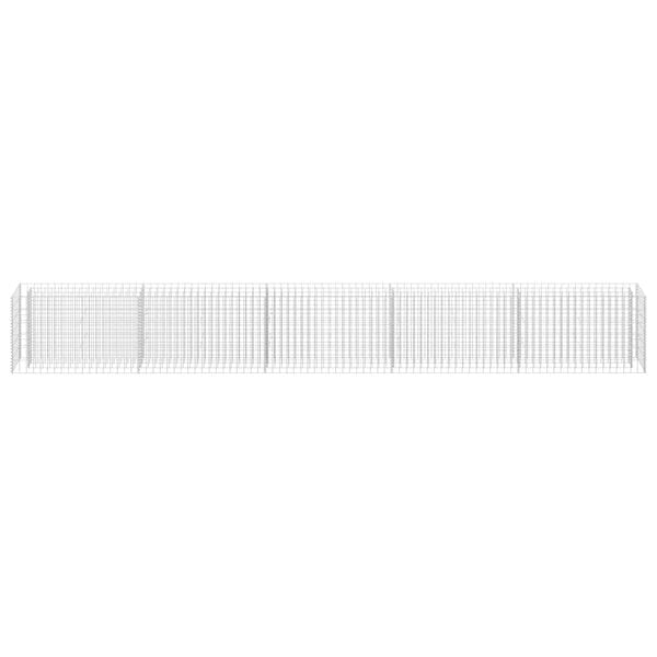 vidaXL Gabion Raised Bed Silver Galvanized Steel Large Durable