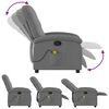vidaXL Massage Recliner Chair Dark Grey Polyester, Metal, Plywood Medium